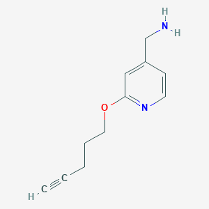 molecular formula C11H14N2O B1410962 [2-(Pent-4-ynyloxy)pyridin-4-yl]methylamine CAS No. 1993316-63-4
