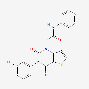 2-(3-(3-chlorophenyl)-2,4-dioxo-3,4-dihydrothieno[3,2-d]pyrimidin-1(2H)-yl)-N-phenylacetamide