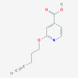 molecular formula C11H11NO3 B1410964 2-(Pent-4-ynyloxy)isonicotinic acid CAS No. 1924321-92-5