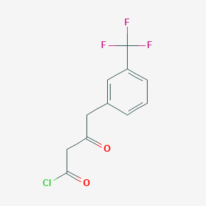 molecular formula C11H8ClF3O2 B1410965 3-Oxo-4-(3-trifluoromethylphenyl)butanoyl chloride CAS No. 1924321-95-8