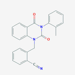 2-{[3-(2-Methylphenyl)-2,4-dioxo-1,2,3,4-tetrahydroquinazolin-1-yl]methyl}benzonitrile