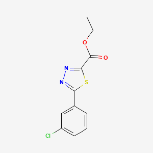 molecular formula C11H9ClN2O2S B1410967 Ethyl 5-(3-chlorophenyl)-1,3,4-thiadiazole-2-carboxylate CAS No. 1987123-01-2