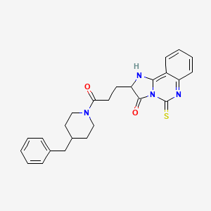 2-[3-(4-benzylpiperidin-1-yl)-3-oxopropyl]-5-sulfanylidene-2H,3H,5H,6H-imidazo[1,2-c]quinazolin-3-one