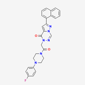 5-(2-(4-(4-fluorophenyl)piperazin-1-yl)-2-oxoethyl)-2-(naphthalen-1-yl)pyrazolo[1,5-d][1,2,4]triazin-4(5H)-one