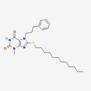 8-Dodecylsulfanyl-3-methyl-7-(3-phenylpropyl)purine-2,6-dione