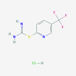 molecular formula C7H7ClF3N3S B1410980 5-(Trifluoromethyl)pyridin-2-yl imidothiocarbamate hydrochloride CAS No. 1437110-76-3