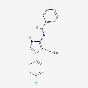 2-(benzylideneamino)-4-(4-chlorophenyl)-1H-pyrrole-3-carbonitrile