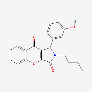 2-Butyl-1-(3-hydroxyphenyl)-1,2-dihydrochromeno[2,3-c]pyrrole-3,9-dione