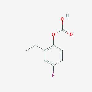 molecular formula C9H9FO3 B1410984 2-Ethyl-4-fluorophenyl hydrogen carbonate CAS No. 1984037-95-7