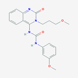 (E)-1-(3-methoxyphenyl)-3-(3-(3-methoxypropyl)-2-oxo-2,3-dihydroquinazolin-4(1H)-ylidene)urea