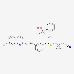 2-[1-[[1-[3-[2-(7-Chloroquinolin-2-yl)ethenyl]phenyl]-3-[2-(2-hydroxypropan-2-yl)phenyl]propyl]sulfanylmethyl]cyclopropyl]acetonitrile