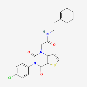 2-(3-(4-chlorophenyl)-2,4-dioxo-3,4-dihydrothieno[3,2-d]pyrimidin-1(2H)-yl)-N-(2-(cyclohex-1-en-1-yl)ethyl)acetamide