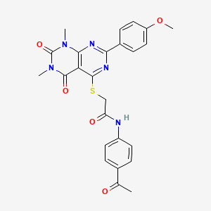 N-(4-acetylphenyl)-2-((2-(4-methoxyphenyl)-6,8-dimethyl-5,7-dioxo-5,6,7,8-tetrahydropyrimido[4,5-d]pyrimidin-4-yl)thio)acetamide