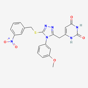 6-((4-(3-methoxyphenyl)-5-((3-nitrobenzyl)thio)-4H-1,2,4-triazol-3-yl)methyl)pyrimidine-2,4(1H,3H)-dione