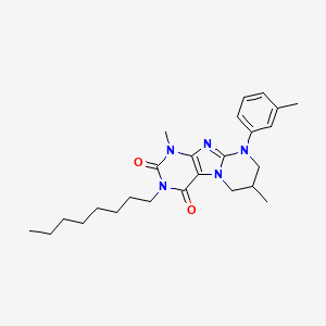 1,7-dimethyl-9-(3-methylphenyl)-3-octyl-7,8-dihydro-6H-purino[7,8-a]pyrimidine-2,4-dione