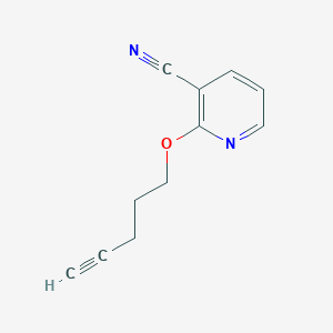 molecular formula C11H10N2O B1411000 2-(Pent-4-ynyloxy)nicotinonitrile CAS No. 1924322-08-6