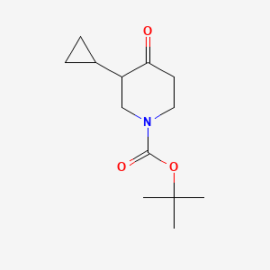 molecular formula C13H21NO3 B1411001 tert-Butyl 3-cyclopropyl-4-oxopiperidine-1-carboxylate CAS No. 1425336-34-0