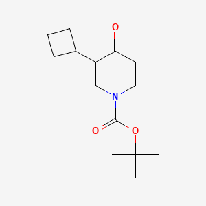 molecular formula C14H23NO3 B1411002 tert-Butyl 3-cyclobutyl-4-oxopiperidine-1-carboxylate CAS No. 1425336-37-3