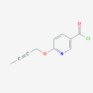molecular formula C10H8ClNO2 B1411008 6-(But-2-ynyloxy)nicotinoyl chloride CAS No. 1935370-26-5
