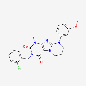 3-[(2-chlorophenyl)methyl]-9-(3-methoxyphenyl)-1-methyl-7,8-dihydro-6H-purino[7,8-a]pyrimidine-2,4-dione