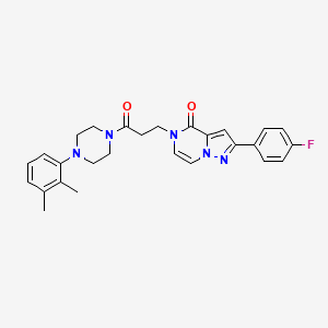 5-{3-[4-(2,3-dimethylphenyl)piperazin-1-yl]-3-oxopropyl}-2-(4-fluorophenyl)pyrazolo[1,5-a]pyrazin-4(5H)-one