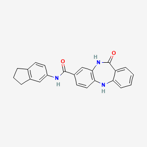 N-(2,3-dihydro-1H-inden-5-yl)-11-oxo-10,11-dihydro-5H-dibenzo[b,e][1,4]diazepine-8-carboxamide