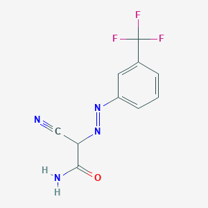 2-Cyano-2-{[3-(trifluoromethyl)-phenyl]diazenyl}acetamide