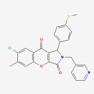 7-Chloro-6-methyl-1-[4-(methylsulfanyl)phenyl]-2-(pyridin-3-ylmethyl)-1,2-dihydrochromeno[2,3-c]pyrrole-3,9-dione