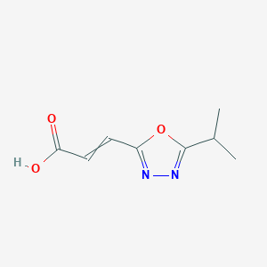 3-(5-Propan-2-yl-1,3,4-oxadiazol-2-yl)prop-2-enoic acid