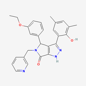 4-(3-ethoxyphenyl)-3-(2-hydroxy-3,5-dimethylphenyl)-5-(pyridin-3-ylmethyl)-4,5-dihydropyrrolo[3,4-c]pyrazol-6(2H)-one