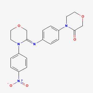 (E)-4-(4-(4-(4-nitrophenyl)morpholin-3-ylideneamino)phenyl)morpholin-3-one