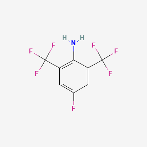 molecular formula C8H4F7N B1411014 2,6-Bis(trifluoromethyl)-4-fluoroaniline CAS No. 1805213-84-6