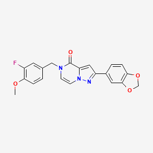 2-(1,3-benzodioxol-5-yl)-5-(3-fluoro-4-methoxybenzyl)pyrazolo[1,5-a]pyrazin-4(5H)-one