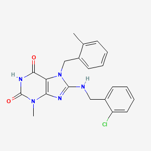 8-[(2-Chlorophenyl)methylamino]-3-methyl-7-[(2-methylphenyl)methyl]purine-2,6-dione