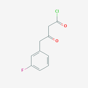 molecular formula C10H8ClFO2 B1411017 3-Oxo-4-(3-fluorophenyl)butanoyl chloride CAS No. 1984038-03-0