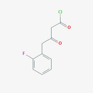 molecular formula C10H8ClFO2 B1411018 3-Oxo-4-(2-fluorophenyl)butanoyl chloride CAS No. 1989983-00-7