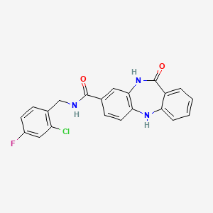 N-(2-chloro-4-fluorobenzyl)-11-oxo-10,11-dihydro-5H-dibenzo[b,e][1,4]diazepine-8-carboxamide