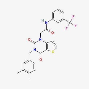 2-(3-(3,4-dimethylbenzyl)-2,4-dioxo-3,4-dihydrothieno[3,2-d]pyrimidin-1(2H)-yl)-N-(3-(trifluoromethyl)phenyl)acetamide