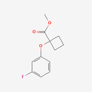 molecular formula C12H13FO3 B1411021 Methyl 1-(3-fluorophenoxy)cyclobutanecarboxylate CAS No. 1986907-75-8