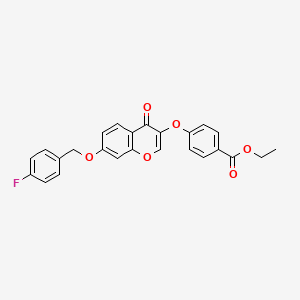 Ethyl 4-[7-[(4-fluorophenyl)methoxy]-4-oxochromen-3-yl]oxybenzoate