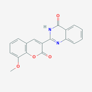 molecular formula C18H12N2O4 B14110218 2-(8-methoxy-2-oxo-2H-chromen-3-yl)quinazolin-4(3H)-one 