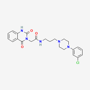 N-[3-[4-(3-chlorophenyl)piperazin-1-yl]propyl]-2-(2,4-dioxo-1H-quinazolin-3-yl)acetamide