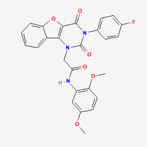 N-(2,5-dimethoxyphenyl)-2-(3-(4-fluorophenyl)-2,4-dioxo-3,4-dihydrobenzofuro[3,2-d]pyrimidin-1(2H)-yl)acetamide