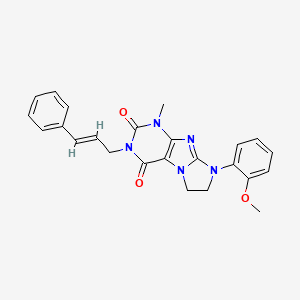 6-(2-methoxyphenyl)-4-methyl-2-[(E)-3-phenylprop-2-enyl]-7,8-dihydropurino[7,8-a]imidazole-1,3-dione