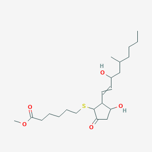 Methyl 6-[3-hydroxy-2-(3-hydroxy-5-methylnon-1-enyl)-5-oxocyclopentyl]sulfanylhexanoate