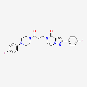 2-(4-fluorophenyl)-5-{3-[4-(4-fluorophenyl)piperazin-1-yl]-3-oxopropyl}pyrazolo[1,5-a]pyrazin-4(5H)-one