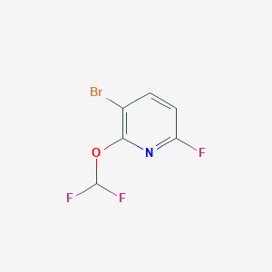 molecular formula C6H3BrF3NO B1411026 3-Bromo-2-difluoromethoxy-6-fluoropyridine CAS No. 1804409-15-1