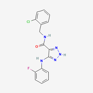 N-(2-chlorobenzyl)-5-((2-fluorophenyl)amino)-1H-1,2,3-triazole-4-carboxamide