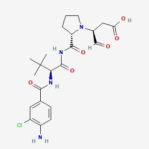 (3S)-3-[(2S)-2-[[(2S)-2-[(4-amino-3-chlorobenzoyl)amino]-3,3-dimethylbutanoyl]carbamoyl]pyrrolidin-1-yl]-4-oxobutanoic acid