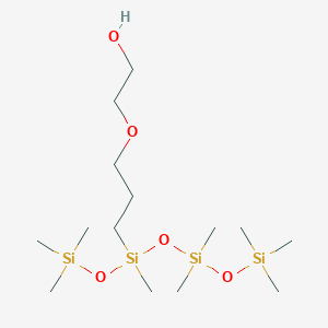 molecular formula C14H38O5Si4 B14110312 2-[3-[[Dimethyl(trimethylsilyloxy)silyl]oxy-methyl-trimethylsilyloxysilyl]propoxy]ethanol 